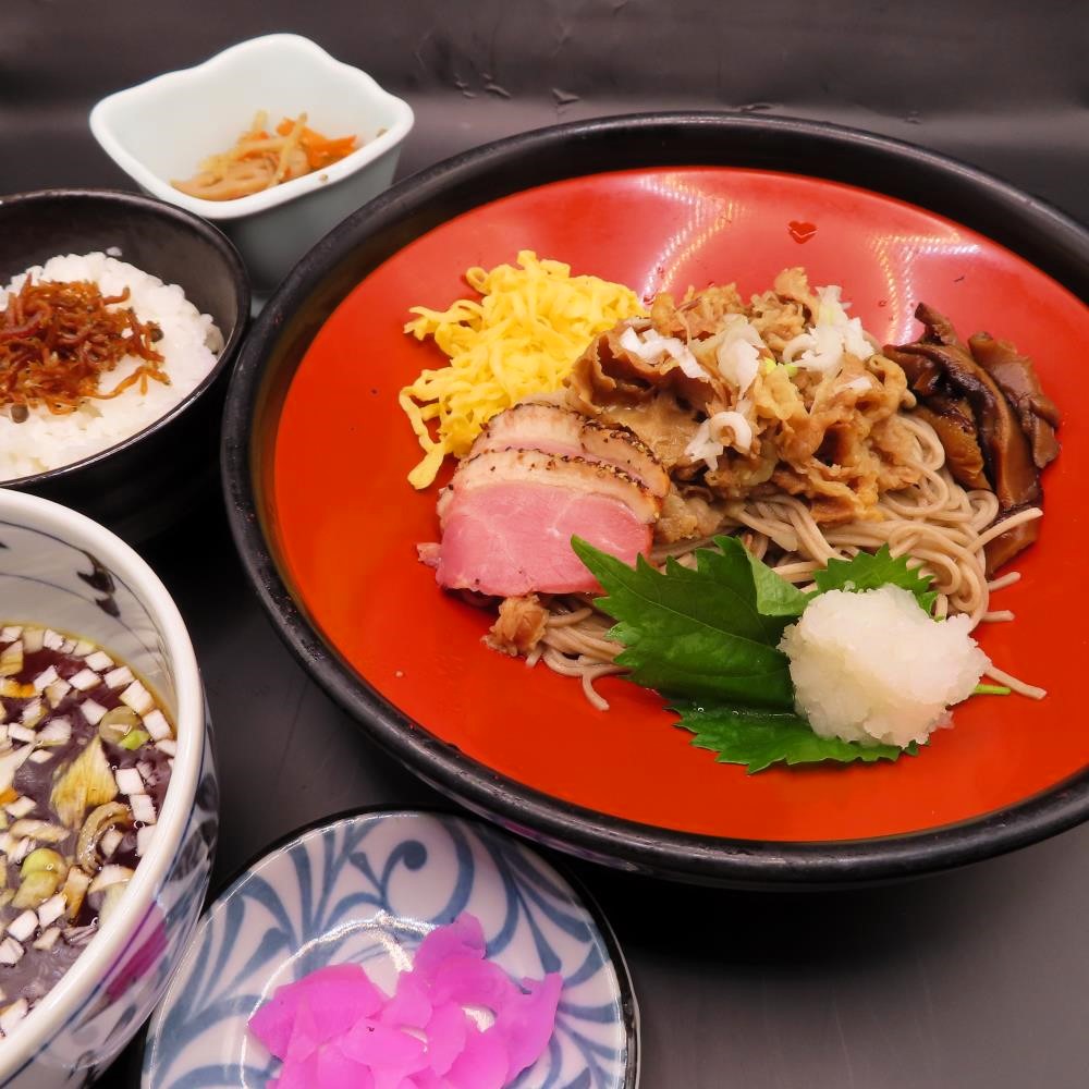 牛肉つけそば　ちりめんご飯セット